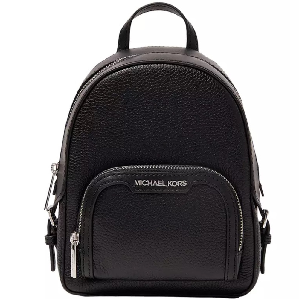 Michael Kors Black Leather Mini Backpack